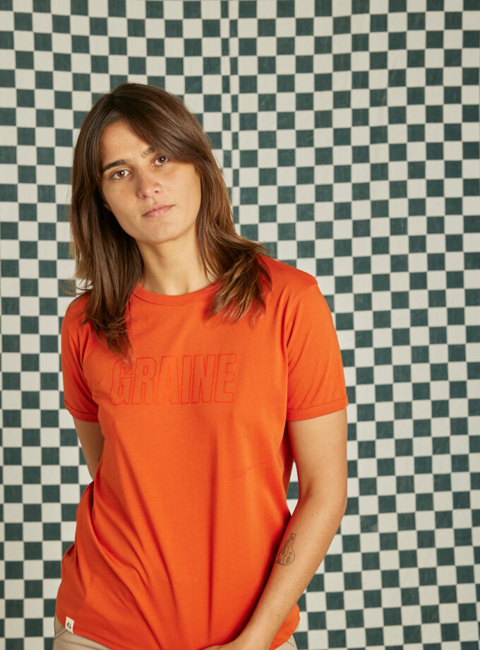 Graine Fw24 Tshirt Jardinier Orange Grfw24jar003 1